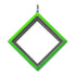 Neon Green Diamond Shaped Enamel Magnetic Glass Locket Default Title