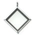 White Diamond Shaped Enamel Magnetic Glass Locket Default Title