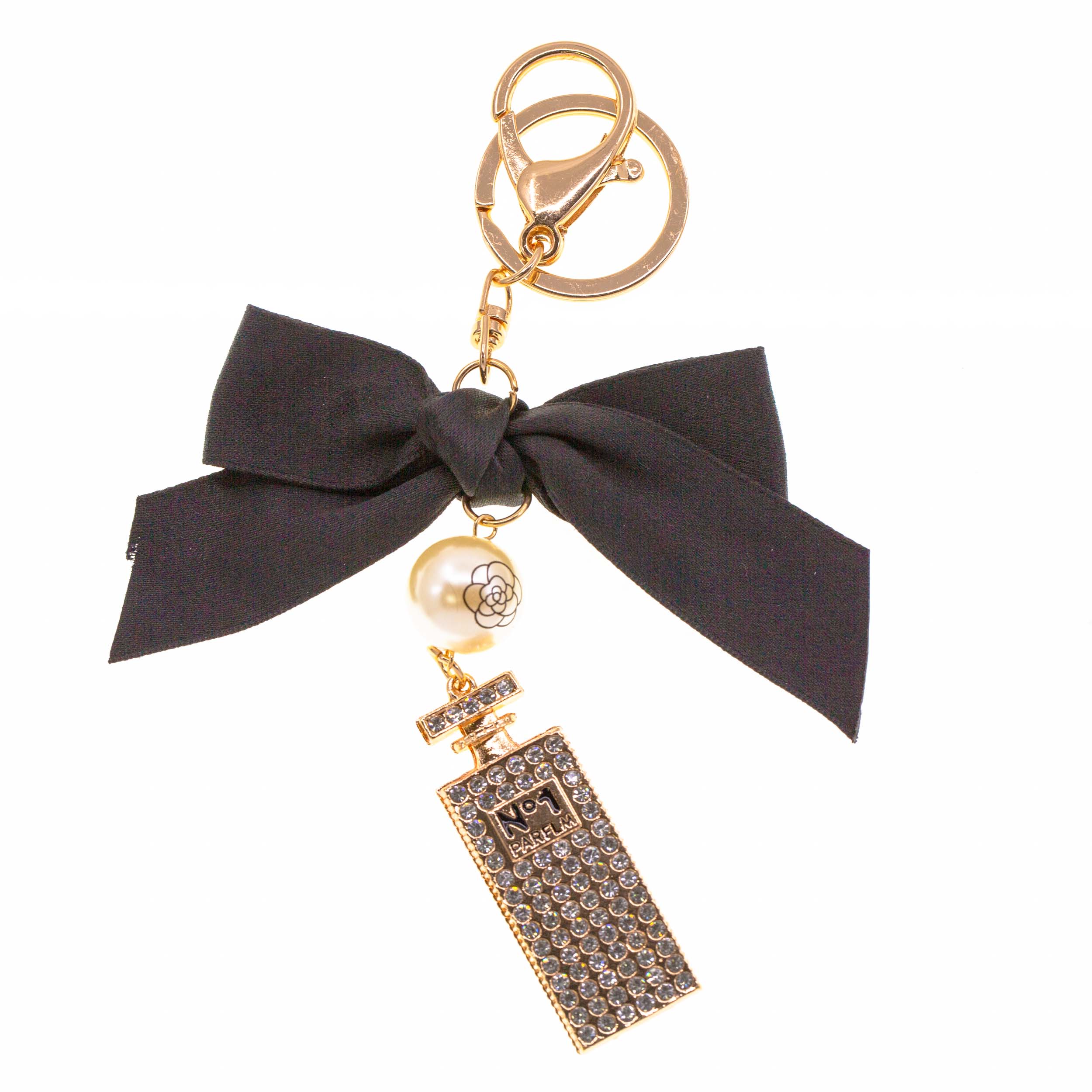 Keychain - Rhinestone Perfume Bottle