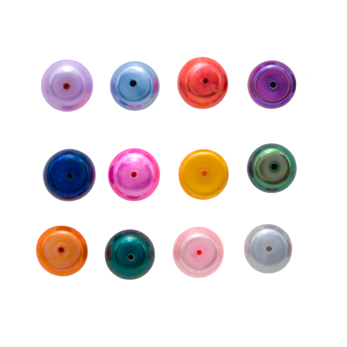Loose Pearl - Pre Drilled Button Shaped Flat Bottom