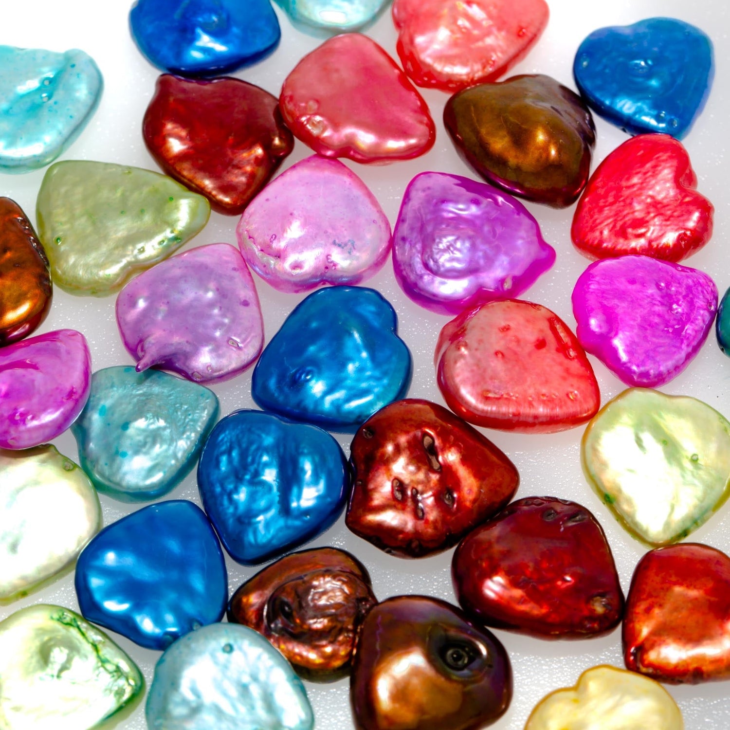Perla suelta en forma de corazón (colores surtidos)