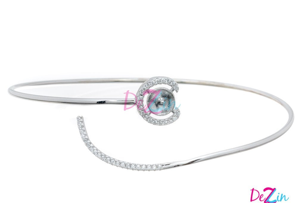 Mount Bracelet .925 Sterling Silver C Rhinestone