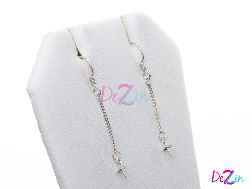 DIY Mount Earrings - 925 Sterling Silver 1.5” Long Plain