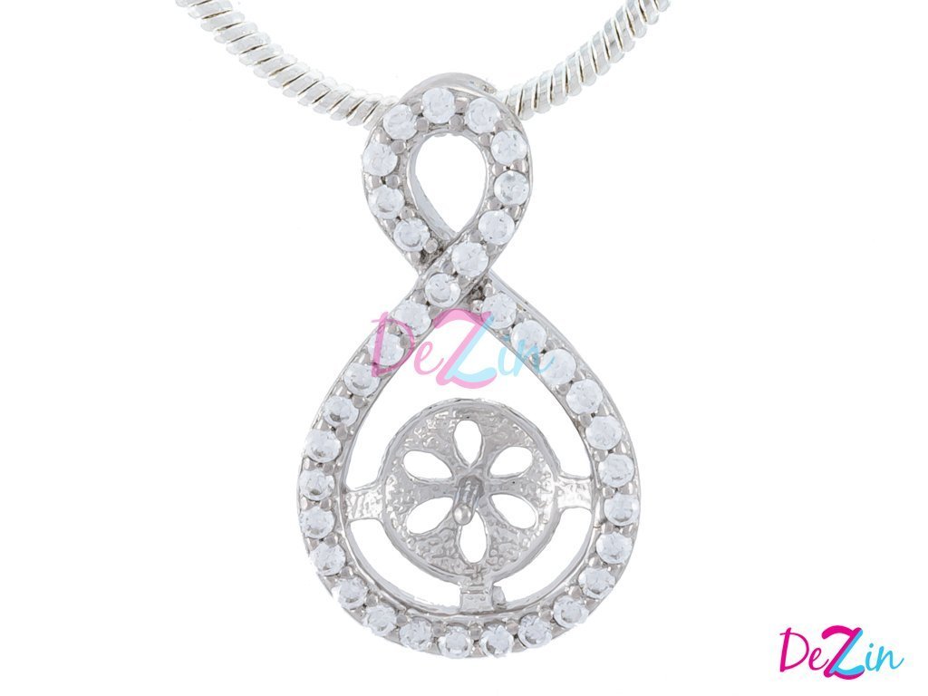 DIY Mount Pendant - 925 Sterling Silver Infinity Rhinestone