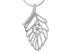 Feather Rhinestone 1 ¼”x ¾” .925 Sterling Silver Pendant Mount Default Title