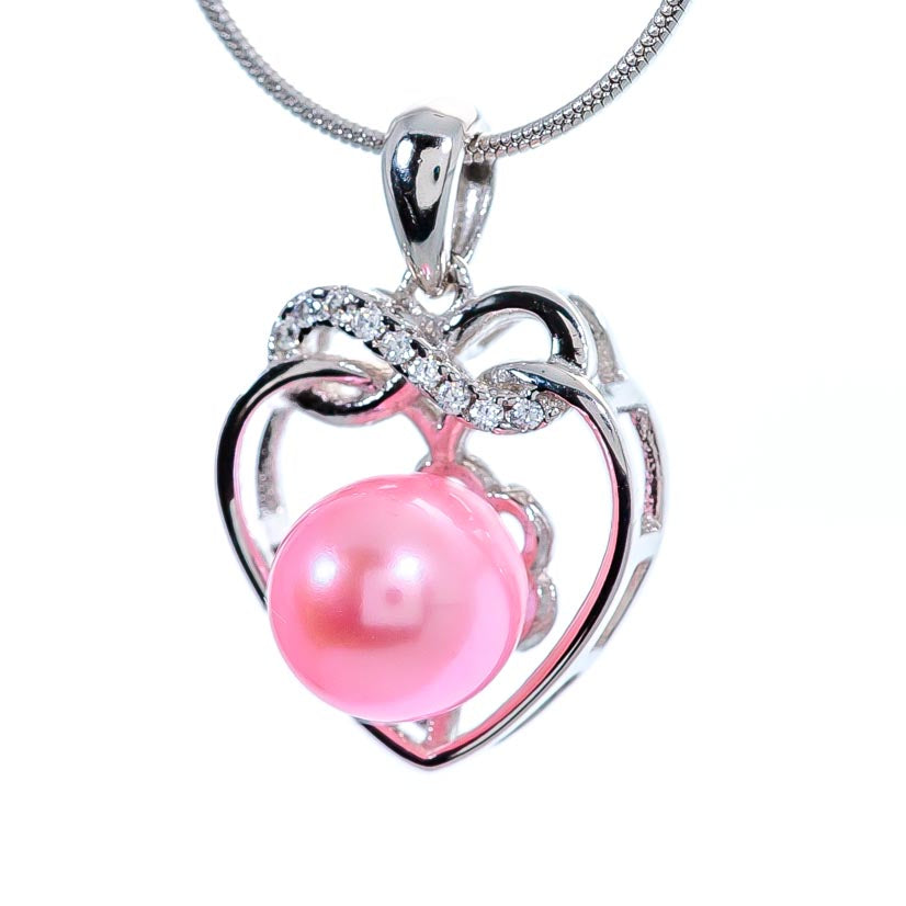 Infinity Heart Loop .925 Sterling Silver Pendant Mount Default Title