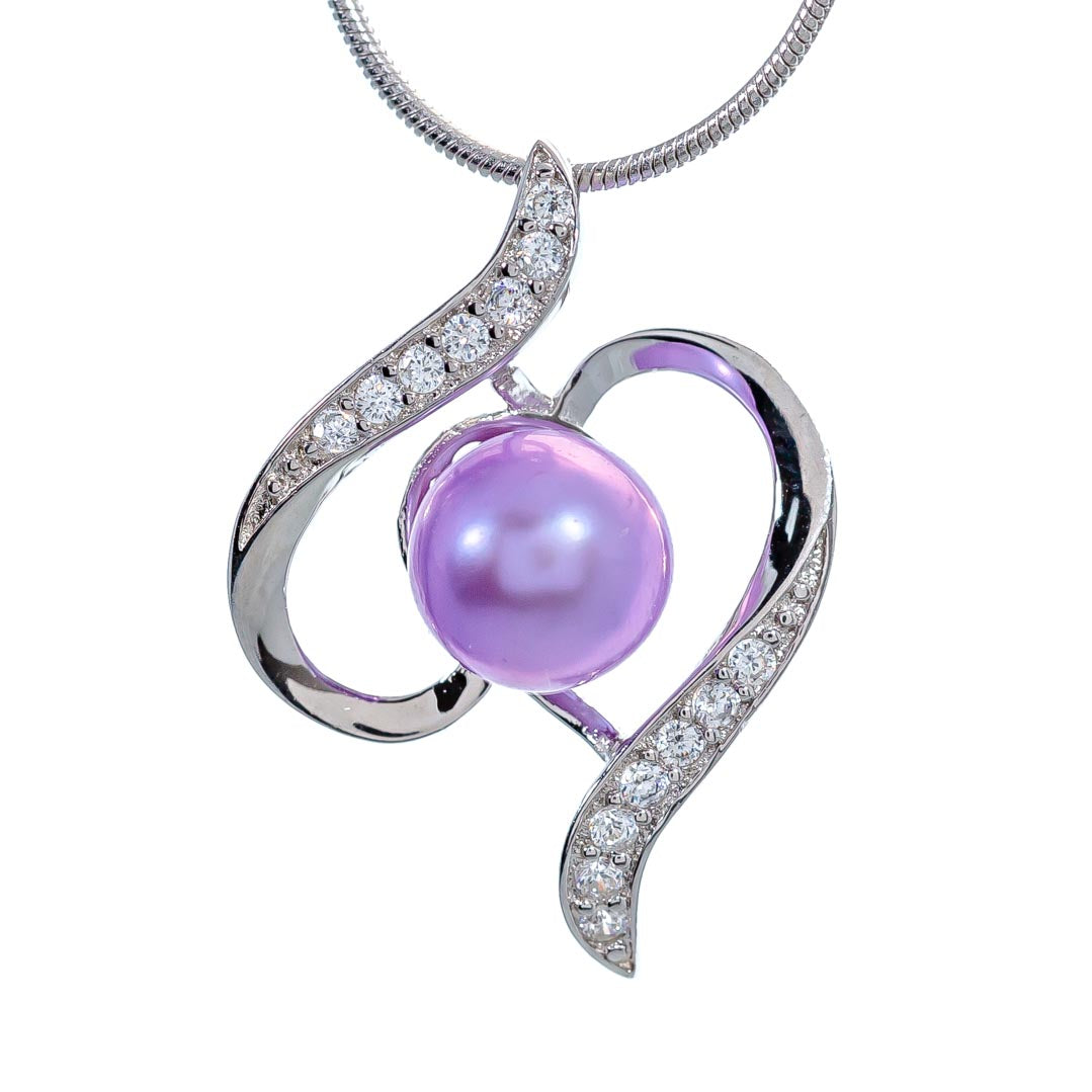 DIY Mount Pendant - 925 Sterling Silver Mirrored Heart