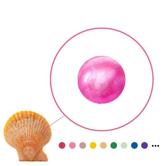 Red Shell Oyster - Freshwater Round Pearls