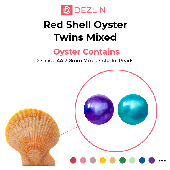 Red Shell Oyster - Freshwater Round Pearls