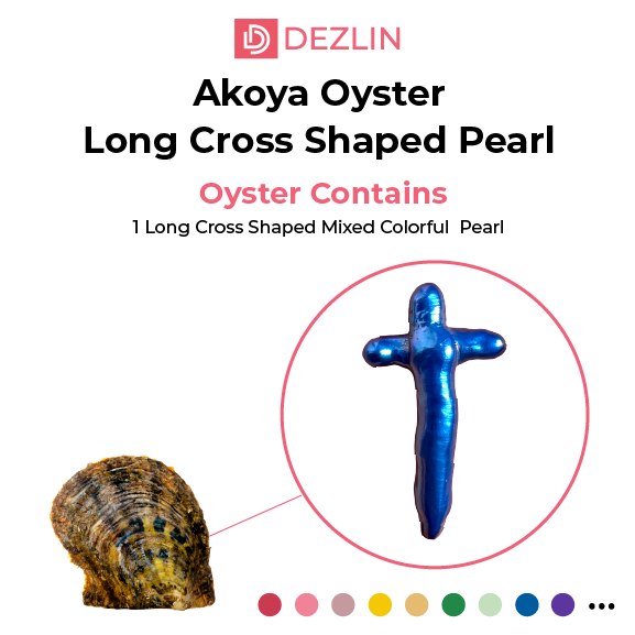 Akoya Oyster Shell with Large Cross Shaped Pearl