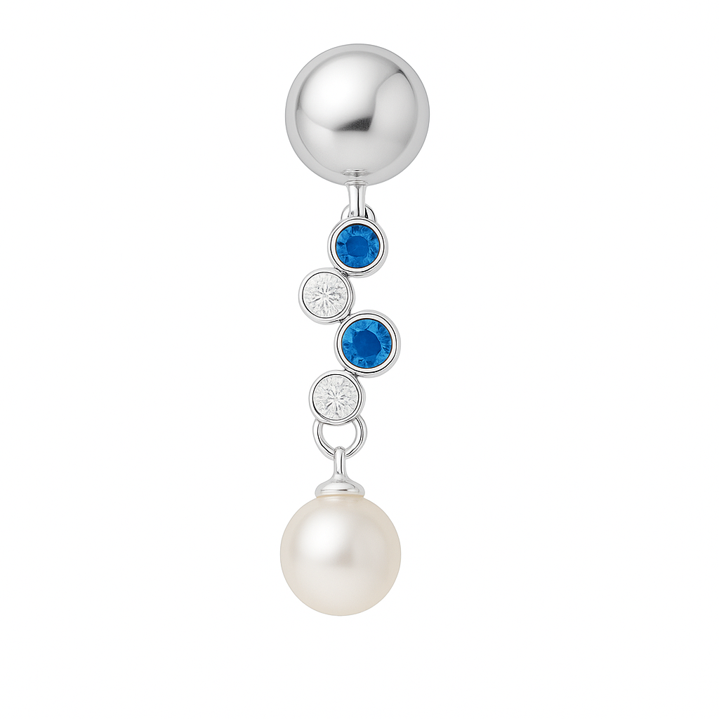 DIY Mount Pendant - 925 Sterling Silver Colorful Celestial Drop Pendant