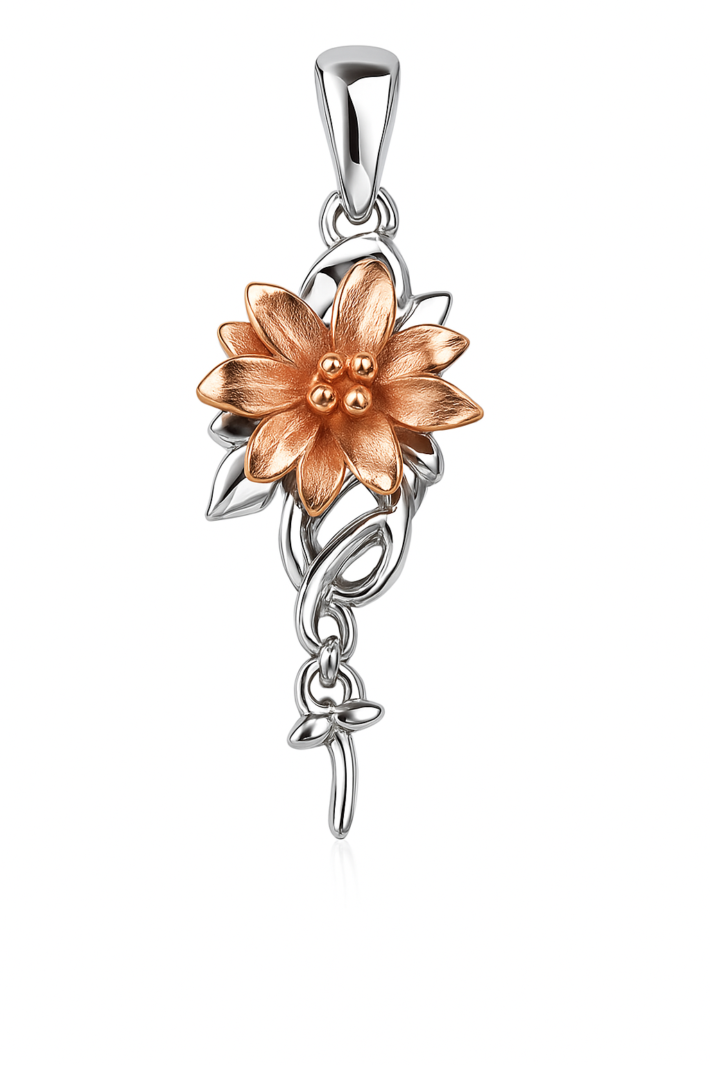 DIY Mount Pendant - 925 Sterling Silver Blossom Embrace Pendant