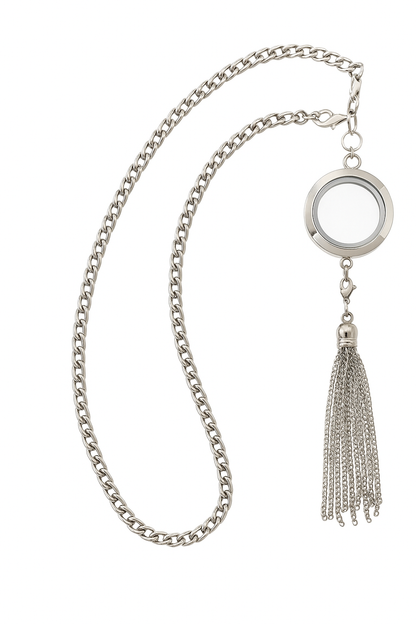 Glass Locket Pendant Magnetic - Stainless Steel Car Hanging or Pendant