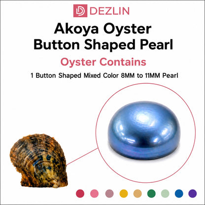 Akoya Oyster - 8mm-11mm Button Pearl Mixed Colors Freshwater