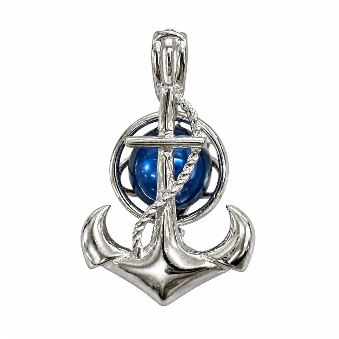Cage Pendant 925 Sterling Silver - Anchor  Cage Pendant