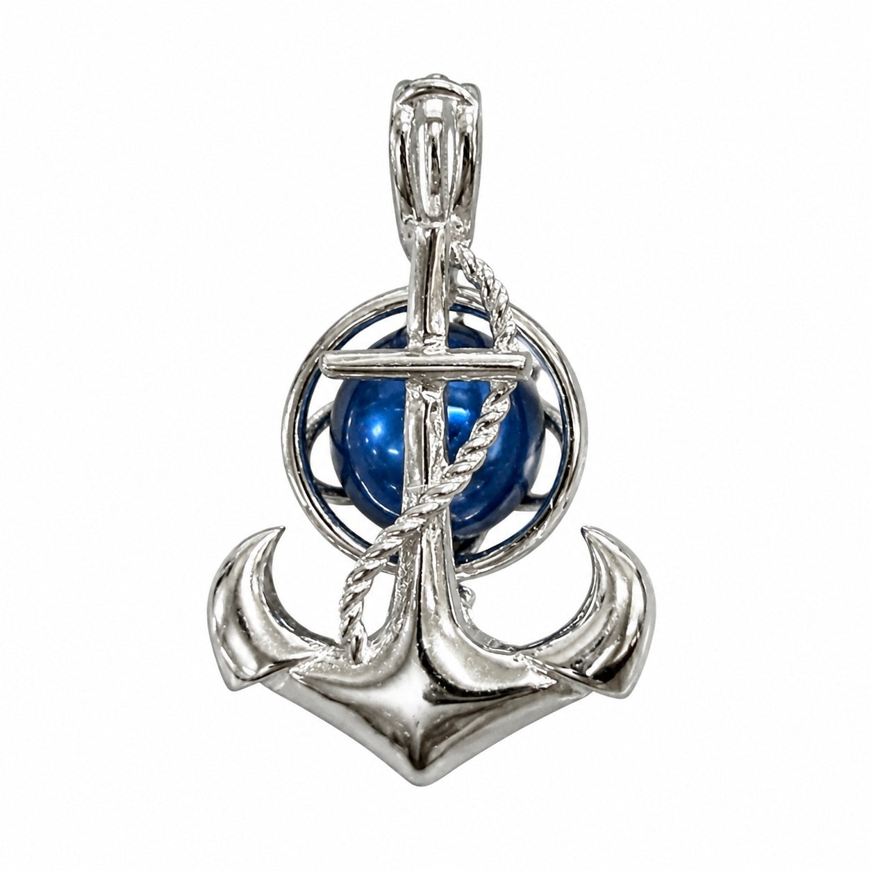 Cage Pendant 925 Sterling Silver - Anchor  Cage Pendant