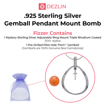 DIY Pendant Mount Bomb - 925 Sterling Silver Rhodium Coated(100+ Styles)