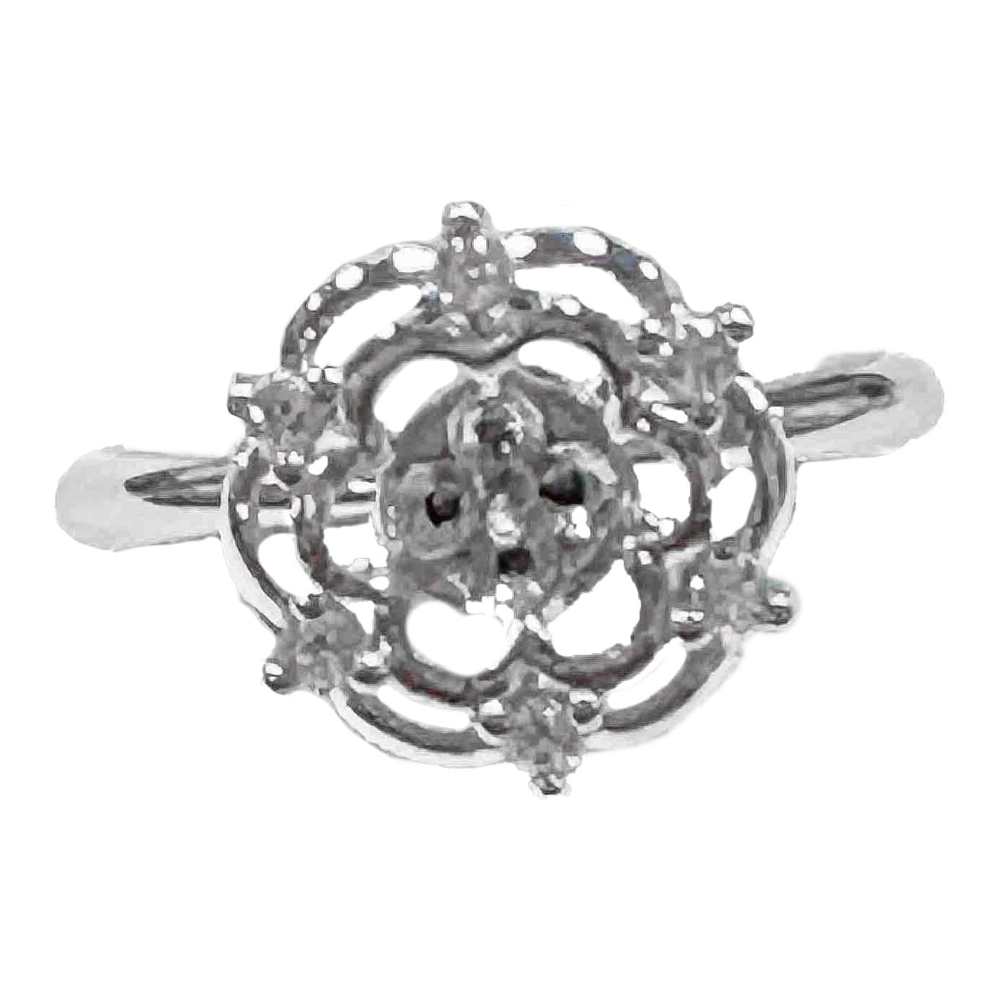 Anillo Ajustable Monte .925 Forma Diamante Halo