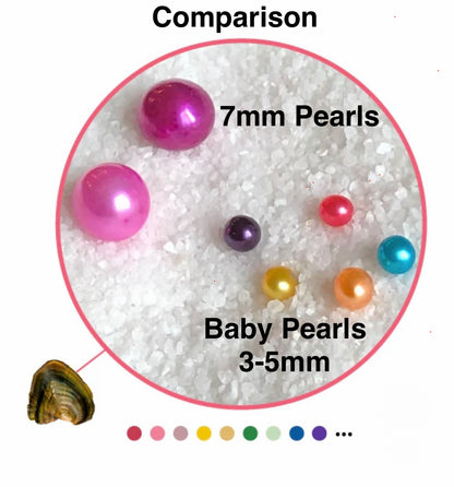 Baby Pearls 3-5mm+- in Freshwater Oyster