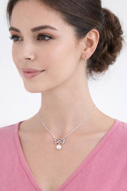 DIY Mount Pendant w/chain attached .925 Mom Infinity Heart I Love You