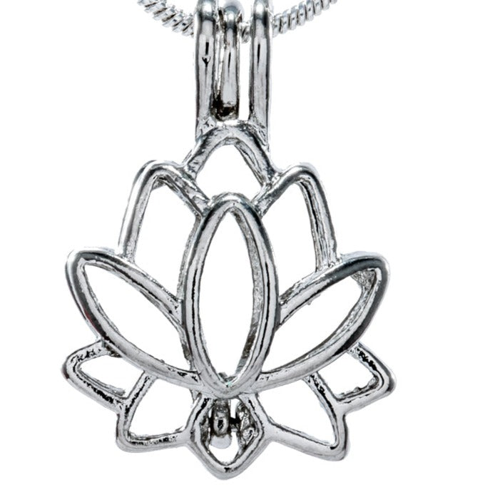 Cage Pendant 925 Sterling Silver - Lotus