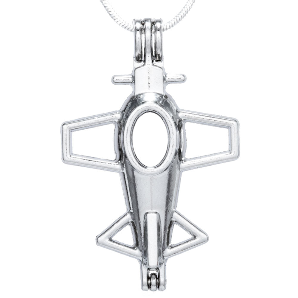 Cage Pendant Silver Plated - Plane
