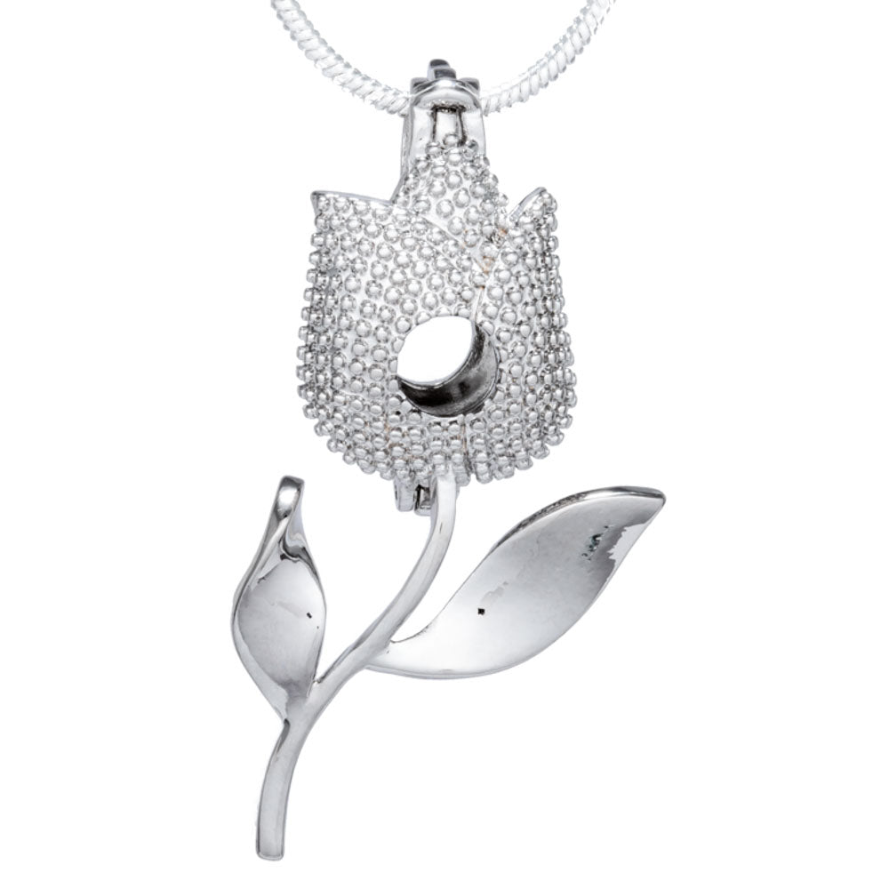 Cage Pendant Silver Plated - Tulip