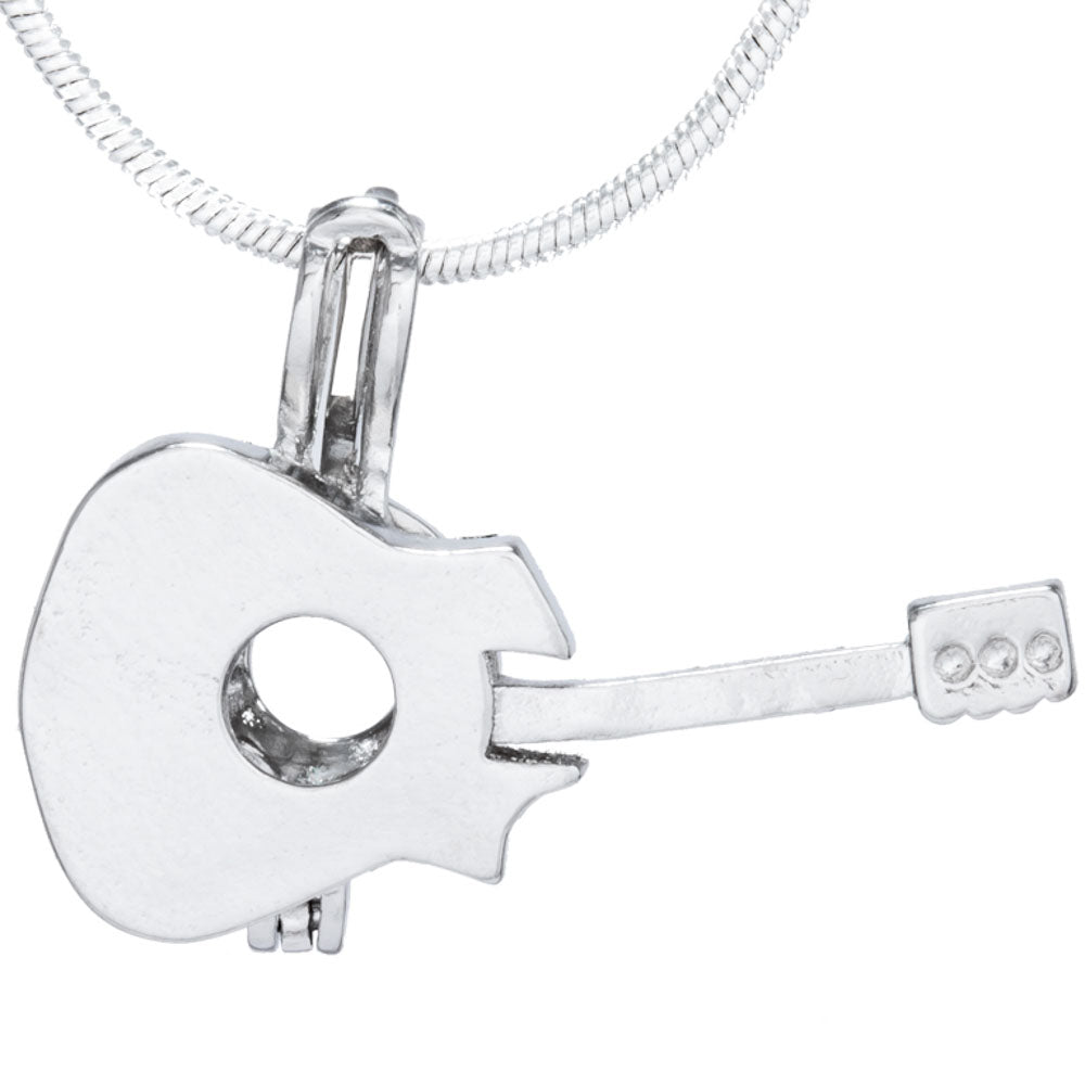 Cage Pendant Silver Plated - Guitar
