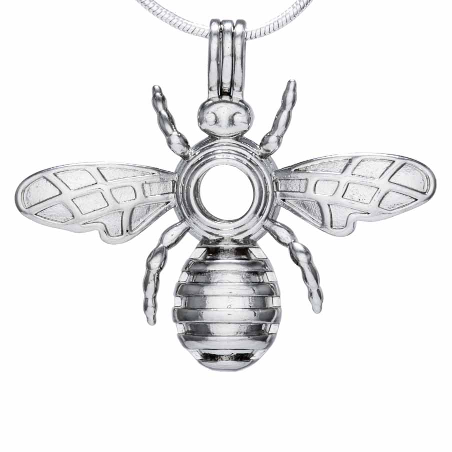 Cage Pendant Silver Plated - Bee