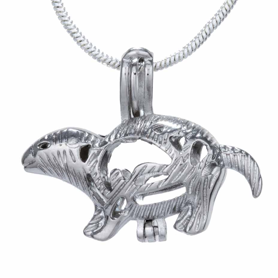 Cage Pendant Silver Plated - Otter