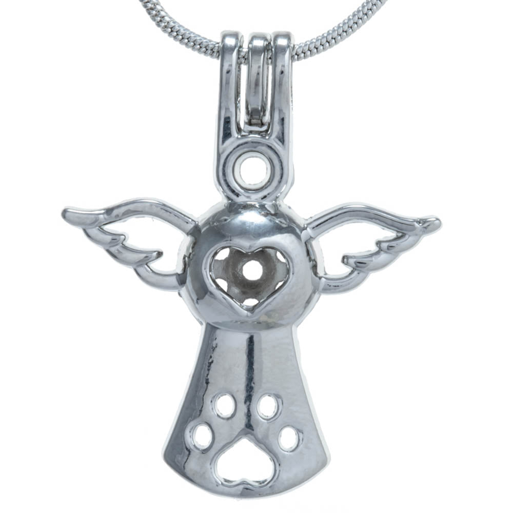 Cage Pendant Silver Plated - Paw Angel
