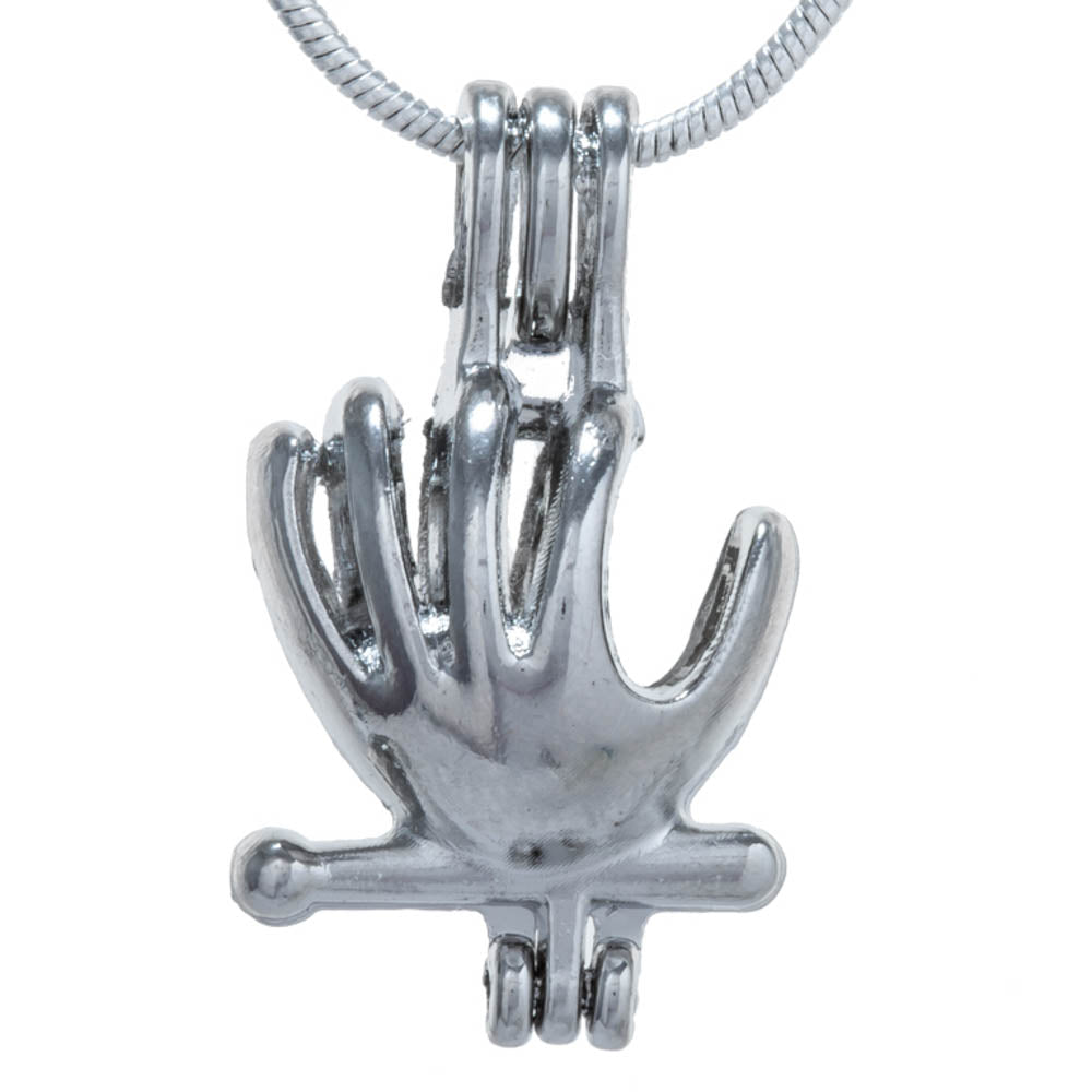 Cage Pendant Silver Plated - Baseball Bat Glove