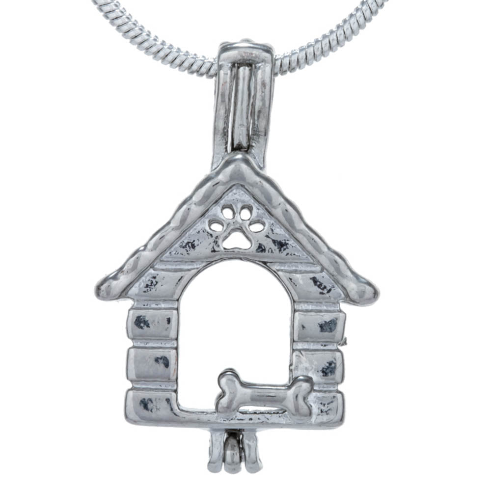 Cage Pendant Silver Plated - Dog House