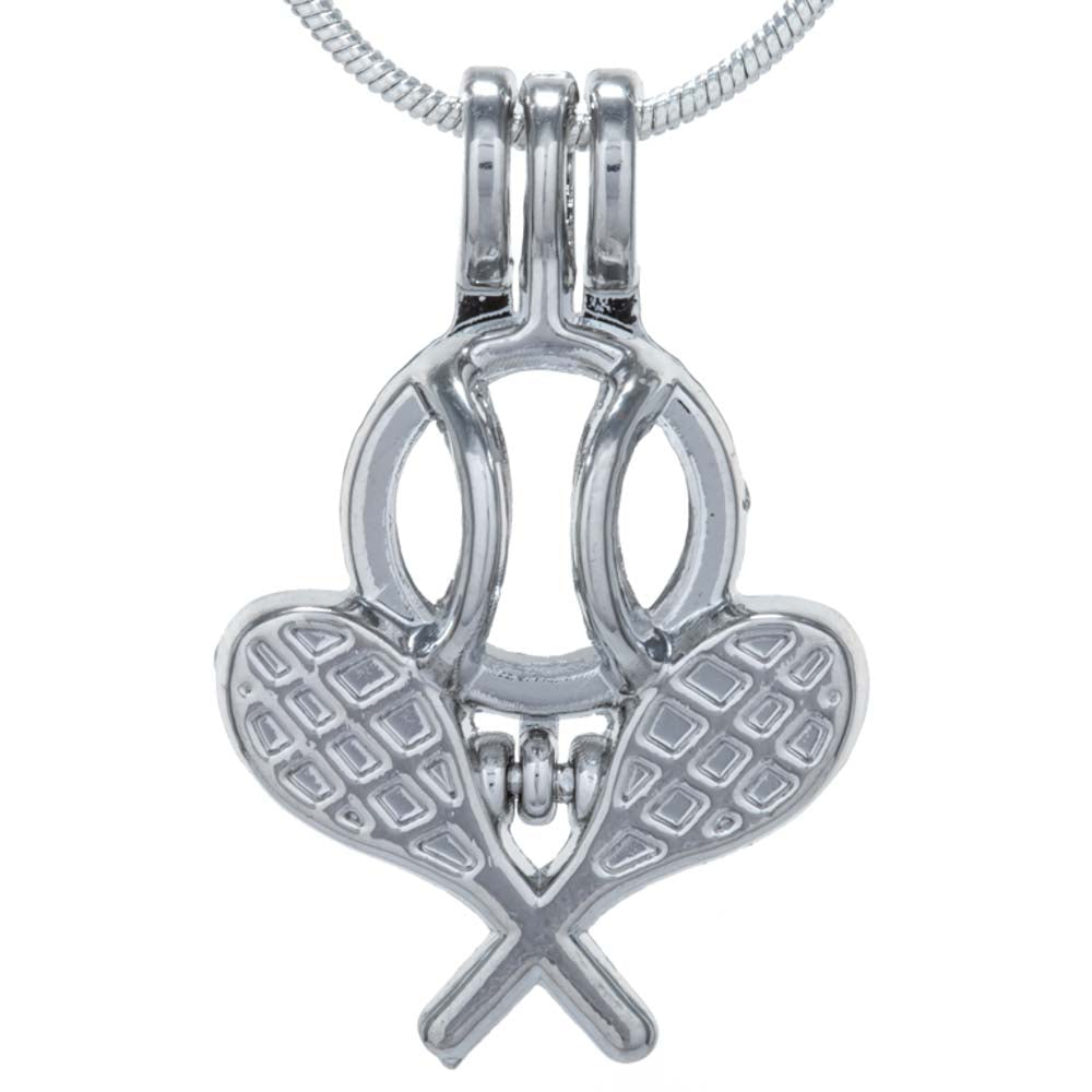 Cage Pendant Silver Plated - Tennis