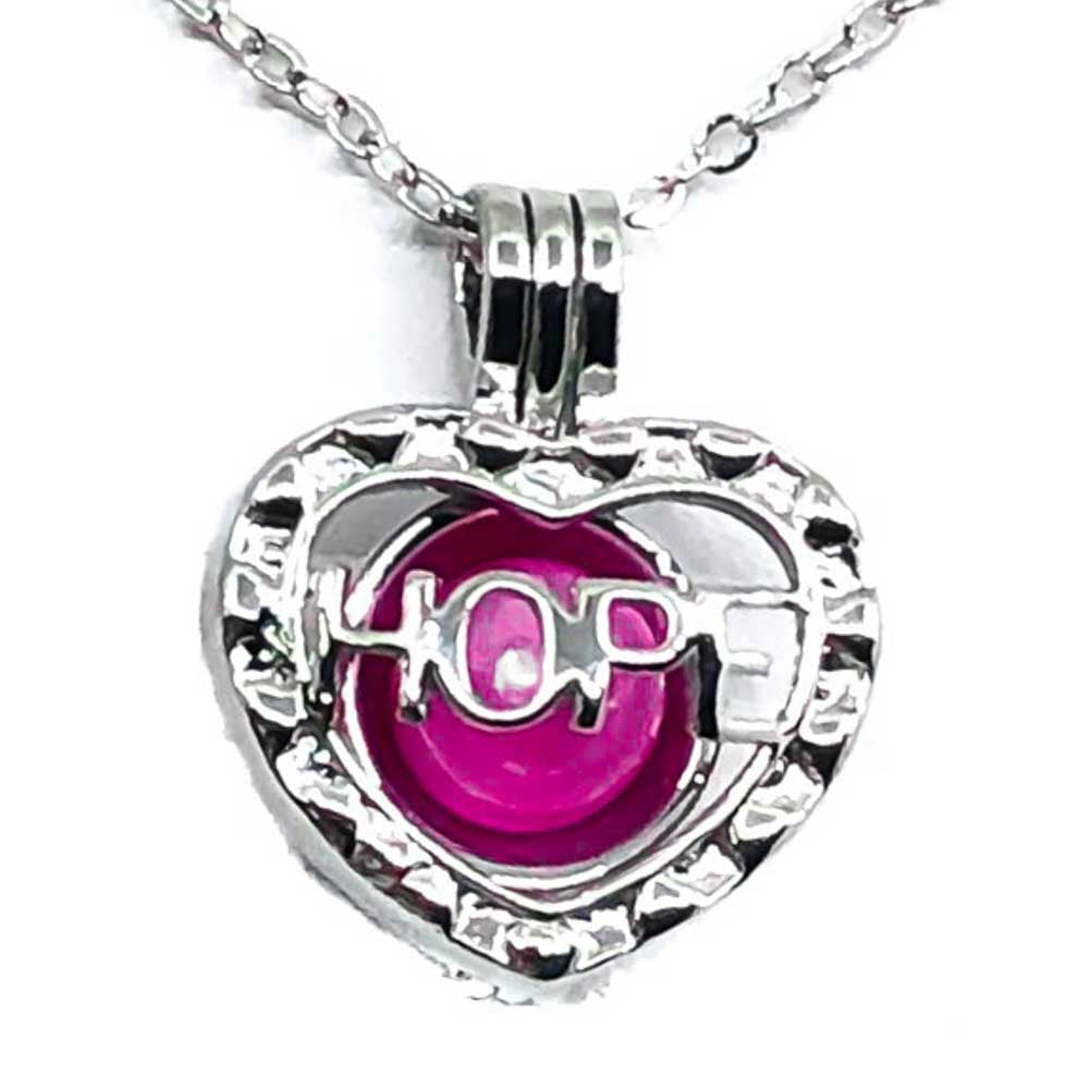 Cage Pendant Silver Plated - Hope Heart