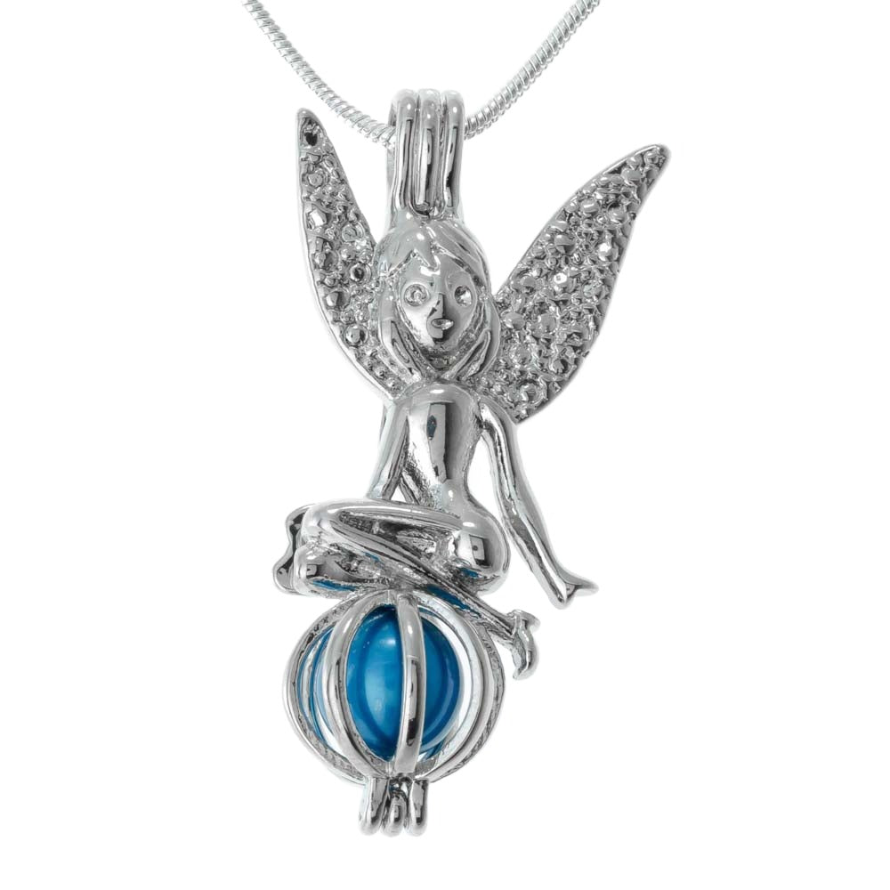 Cage Pendant Silver Plated - Fairy