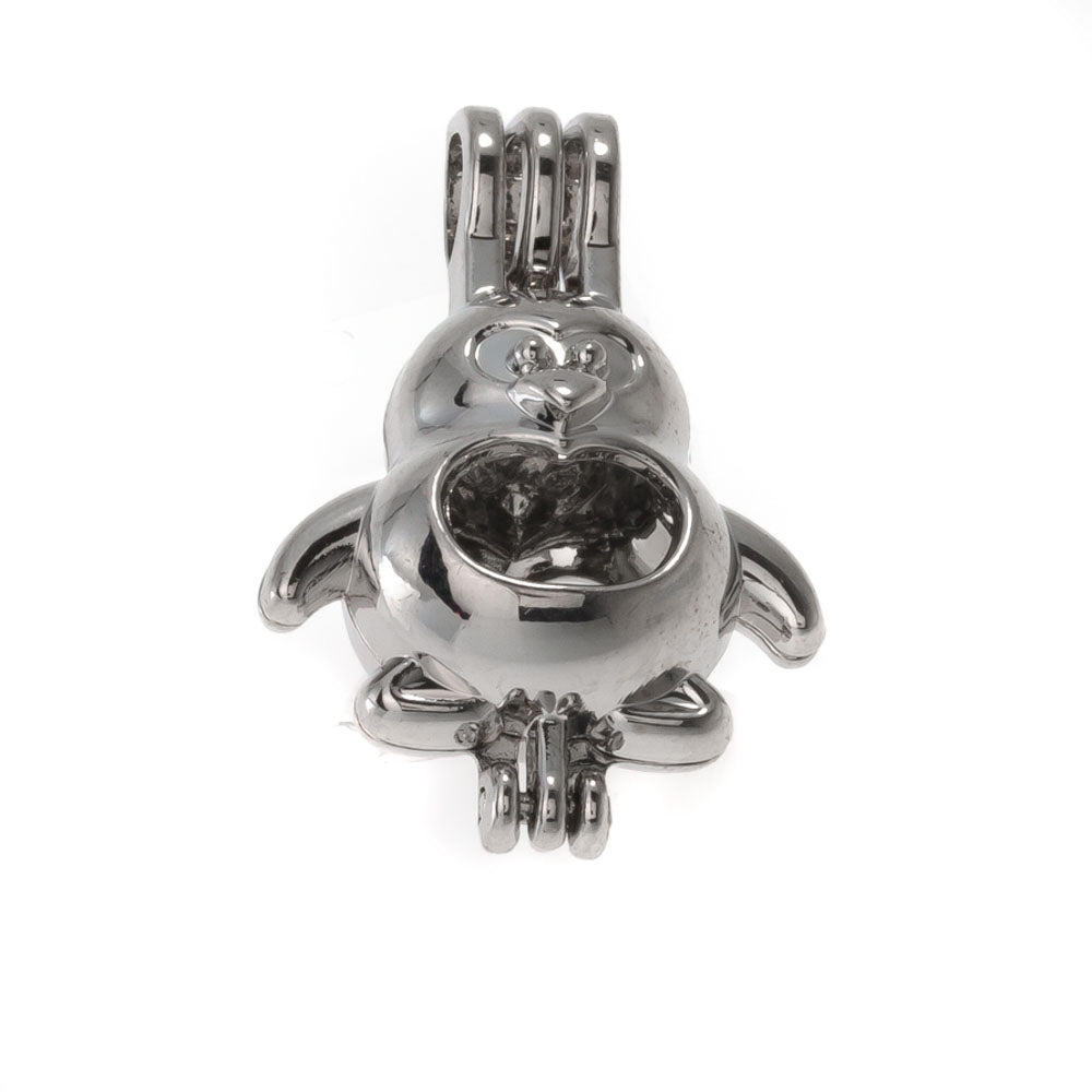 Cage Pendant Silver Plated - Penguin