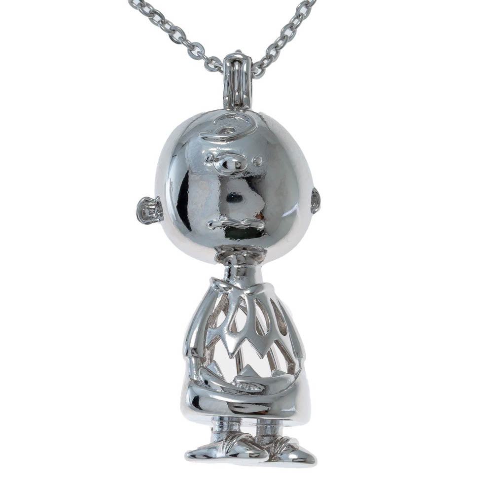 Cage Pendant Silver Plated - Charlie Brown with Chain