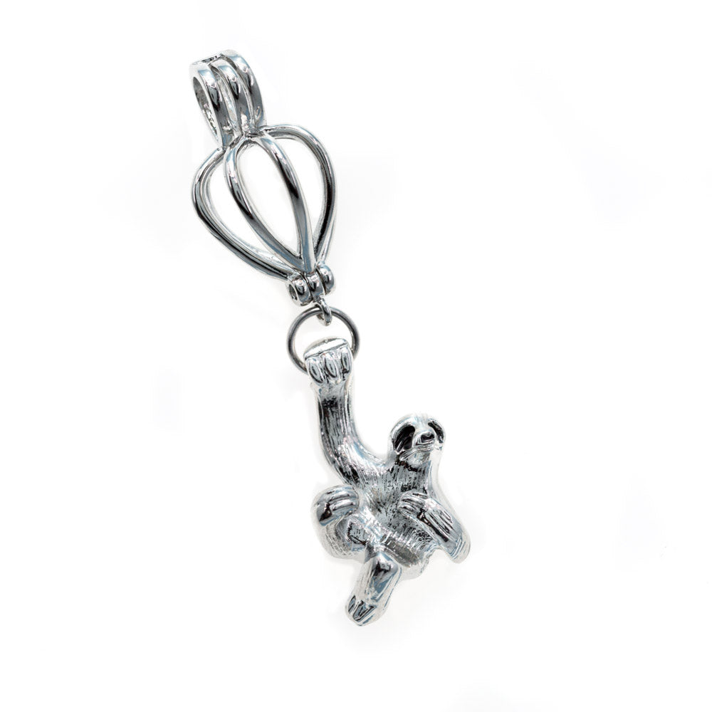 Cage Pendant 925 Sterling Silver - Sloth