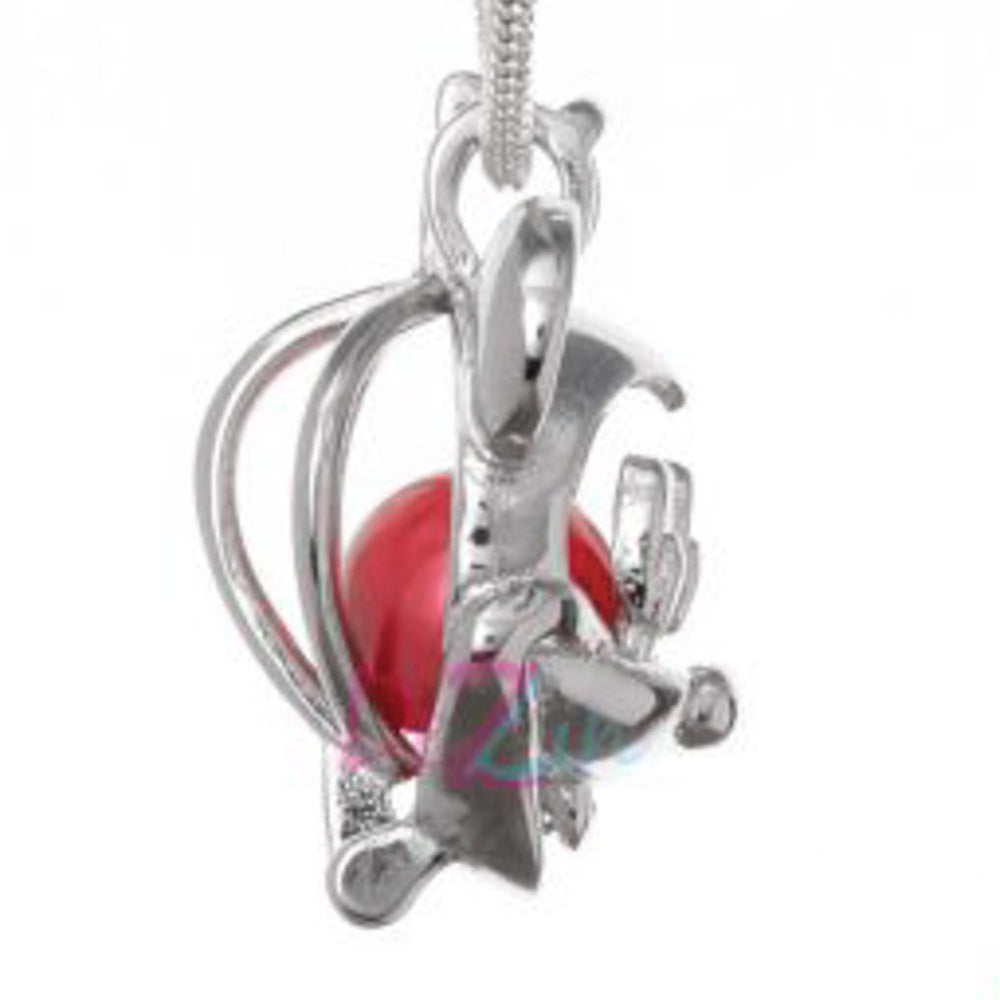 Cage Pendant 925 Sterling Silver - Mouse Ears With Smile