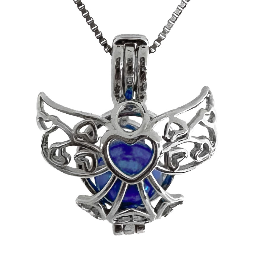 Cage Pendant 925 Sterling Silver - Angel Heart