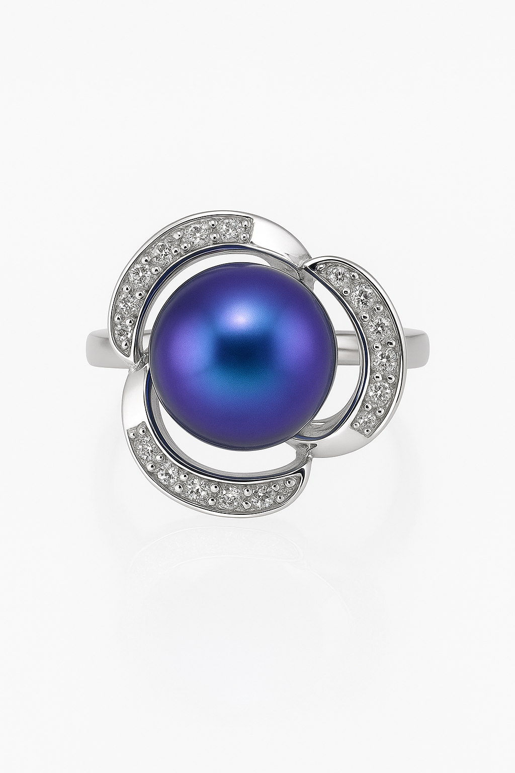 Anillo Ajustable de Montura .925 Corazón de Diamantes de Imitación