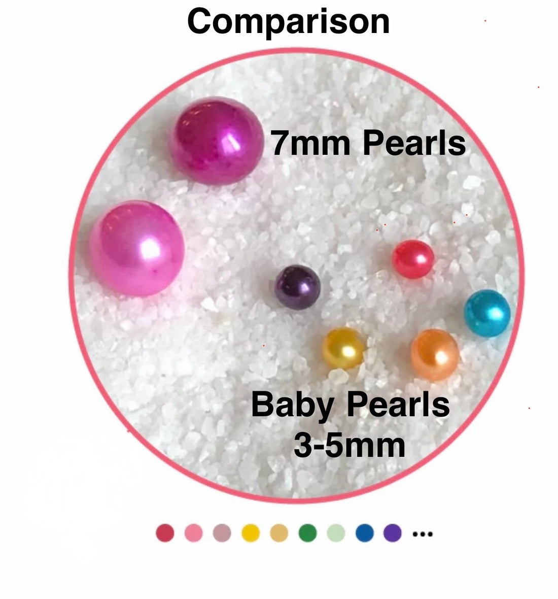 10 perlas de bebé sueltas (aproximadamente 3-5 mm cada una) (variedad de colores)