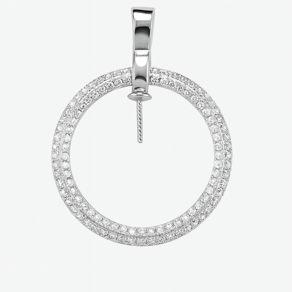 DIY Mount Pendant - 925 Sterling Silver Eternal Circle Mount Pendnat
