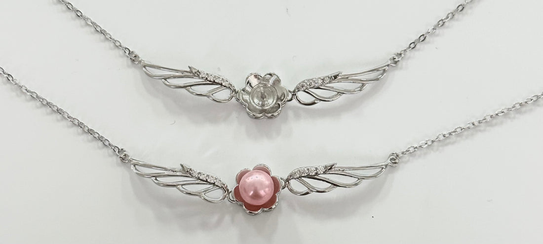 DIY Mount Bracelet - 925 Sterling Silver Angel Rhinestone