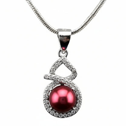 DIY Mount Pendant - 925 Sterling Silver 8 Shape Rhinestone