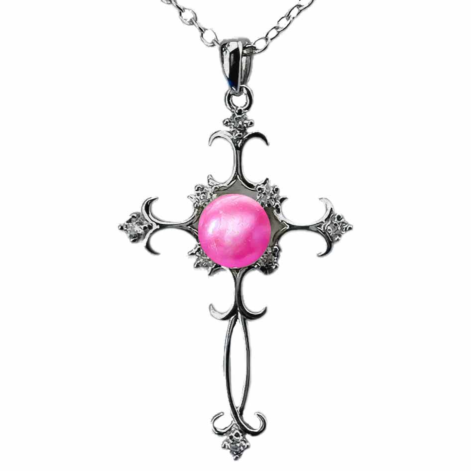 DIY Mount Pendant - 925 Sterling Silver Rhinestone Elegant Cross