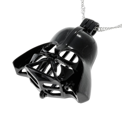 Colgante de jaula chapado en plata de Darth Vader negro