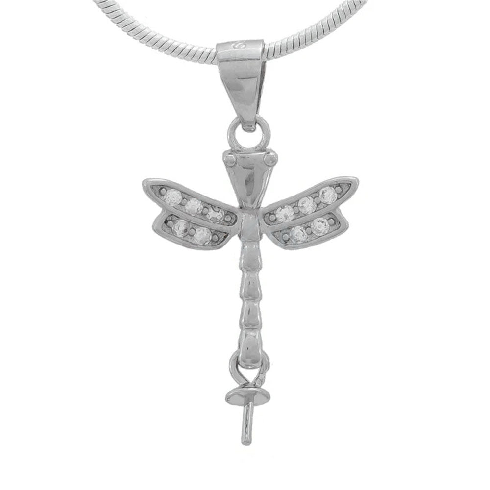 DIY Mount Pendant - 925 Sterling Silver Dragonfly