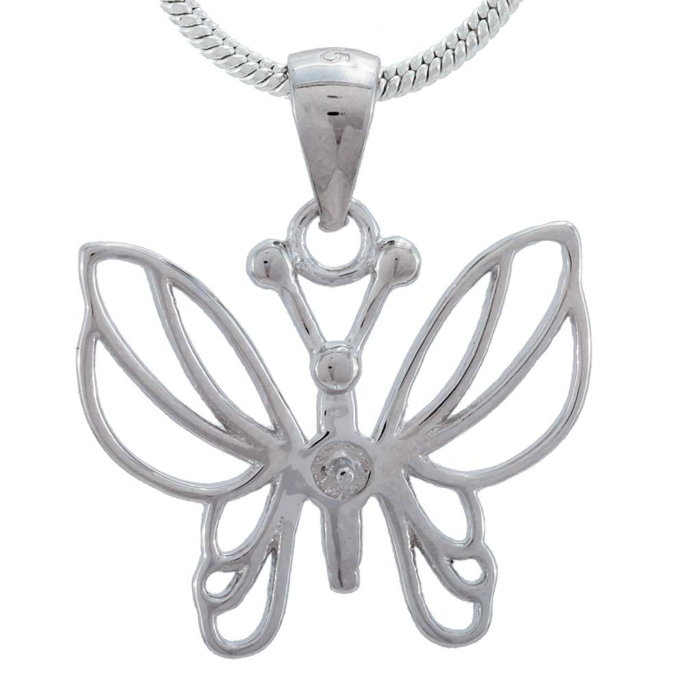 DIY Mount Pendant - 925 Sterling Silver Butterfly